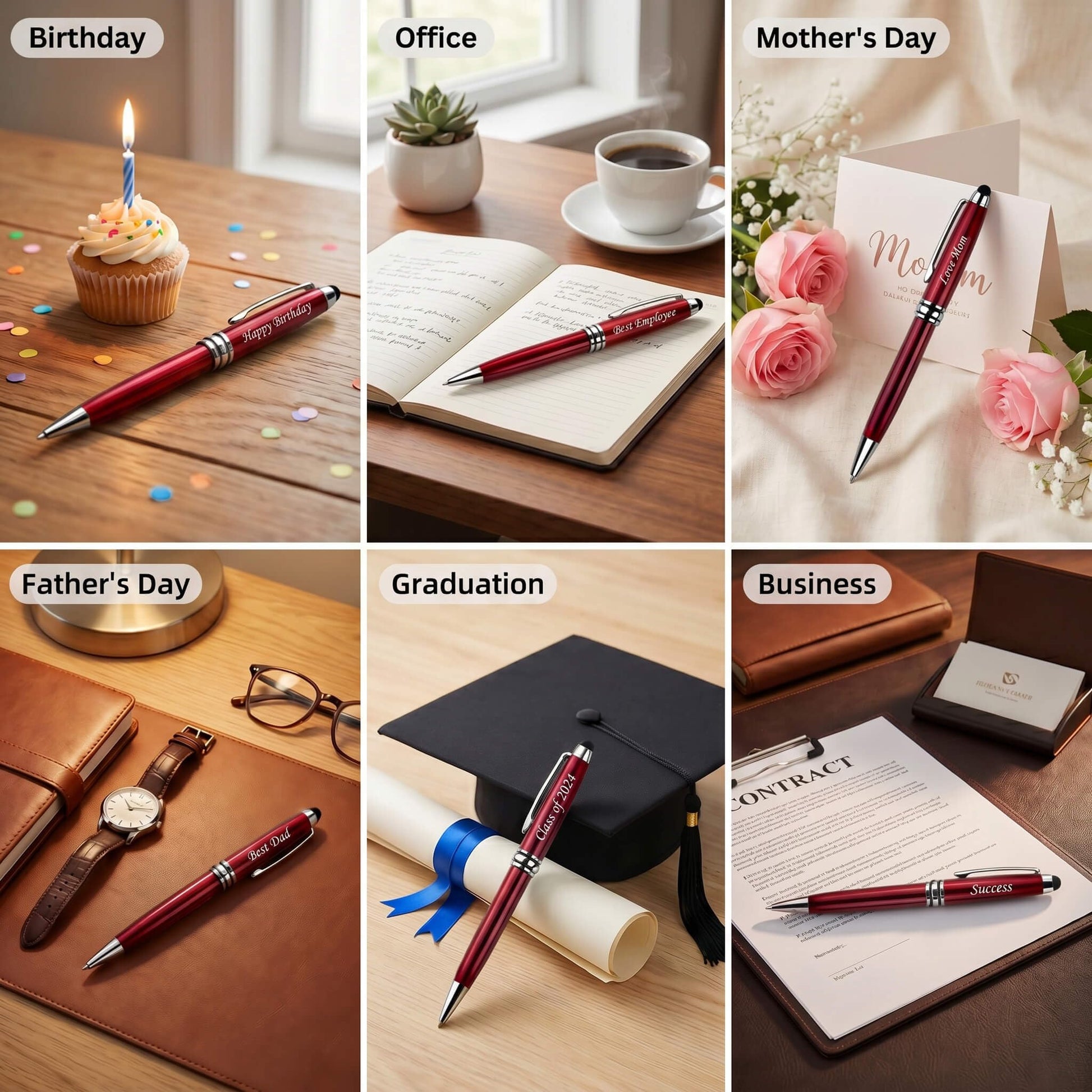 Ancolo Personalized retractable pens Gift for Bank, Office, Hotel Lobbies