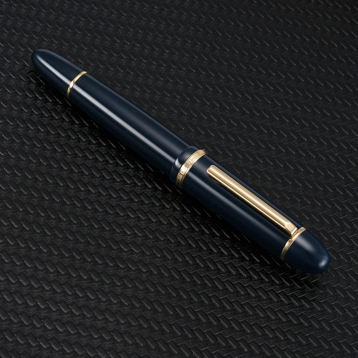 Jinhao X159 Fine Nib Fountain Pen, Dark Blue with Golden Clip Acrylic Big Size Writing Pen