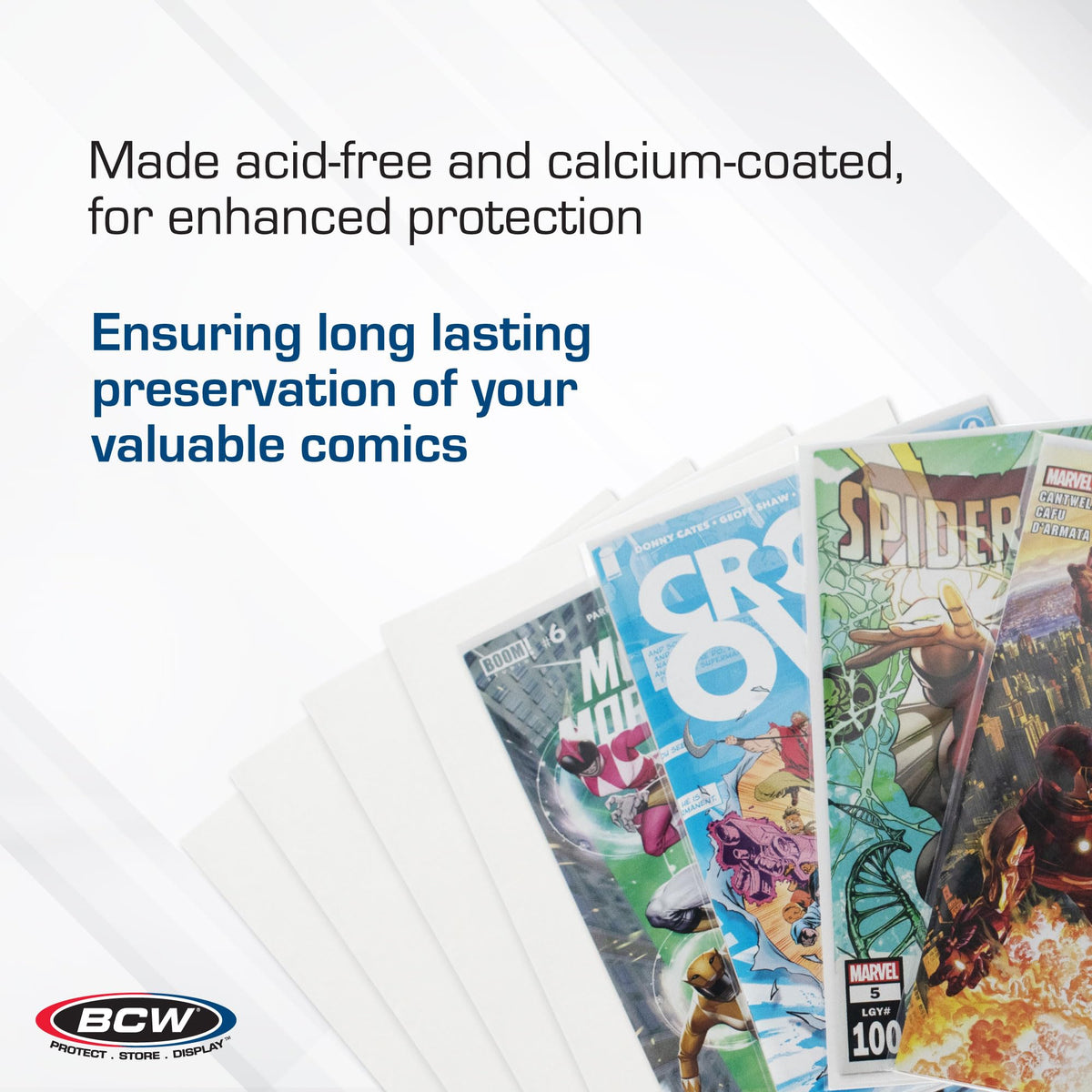 BCW Current Comic Backing Boards, 6.75 x 10.5 Inches, 24 Pt, 100 Count