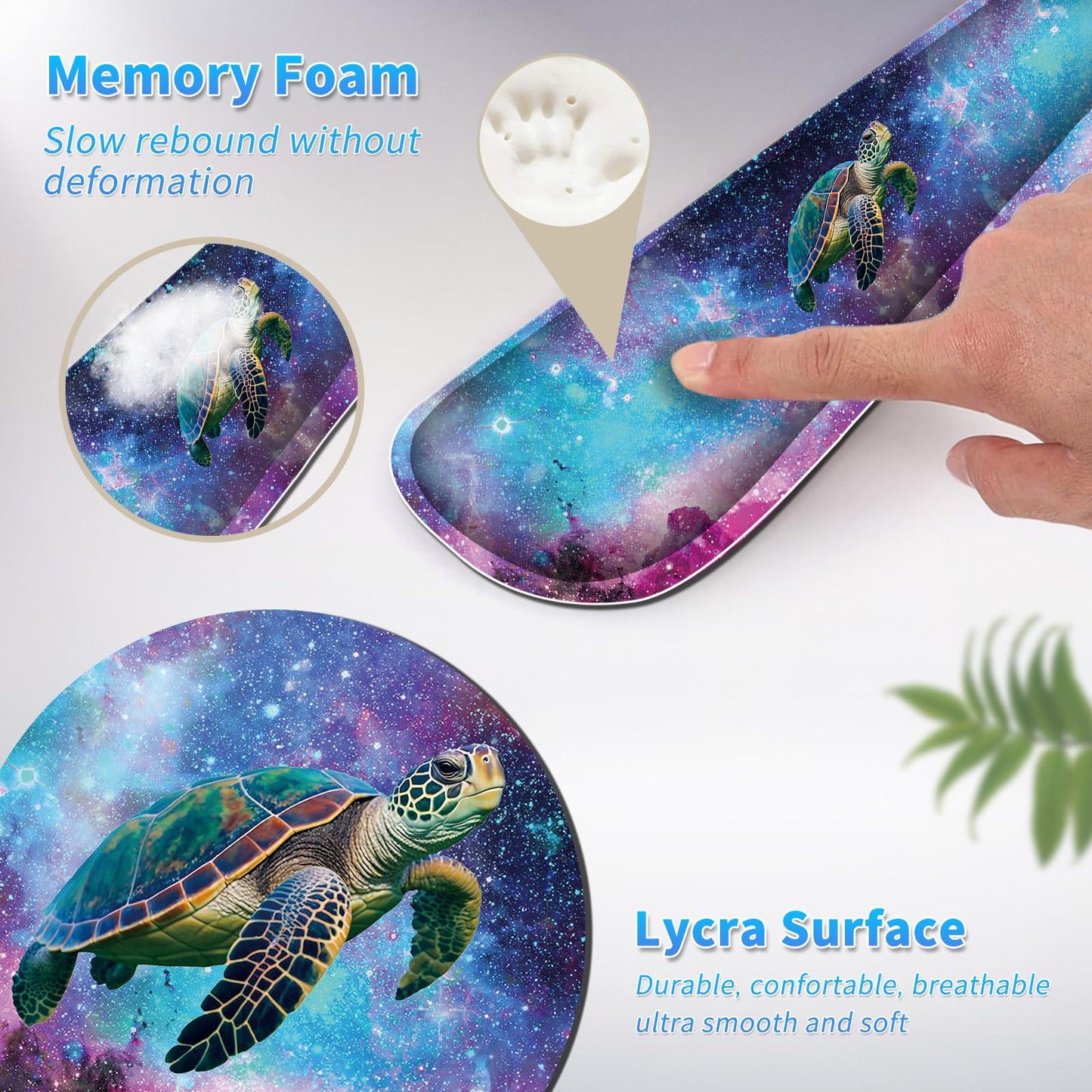 BEOTIWAD Keyboard and Mouse Wrist Rest Set,Turtle