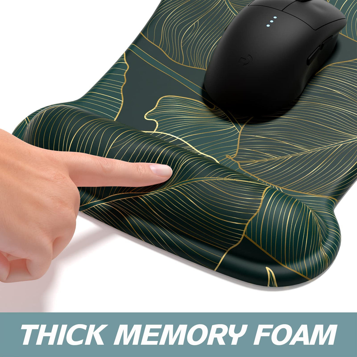 ITNRSIIET Mouse Pad Wrist Support Keyboard Wrist Rest Pad Ergonomic Mousepad Non-Slip Memory Foam