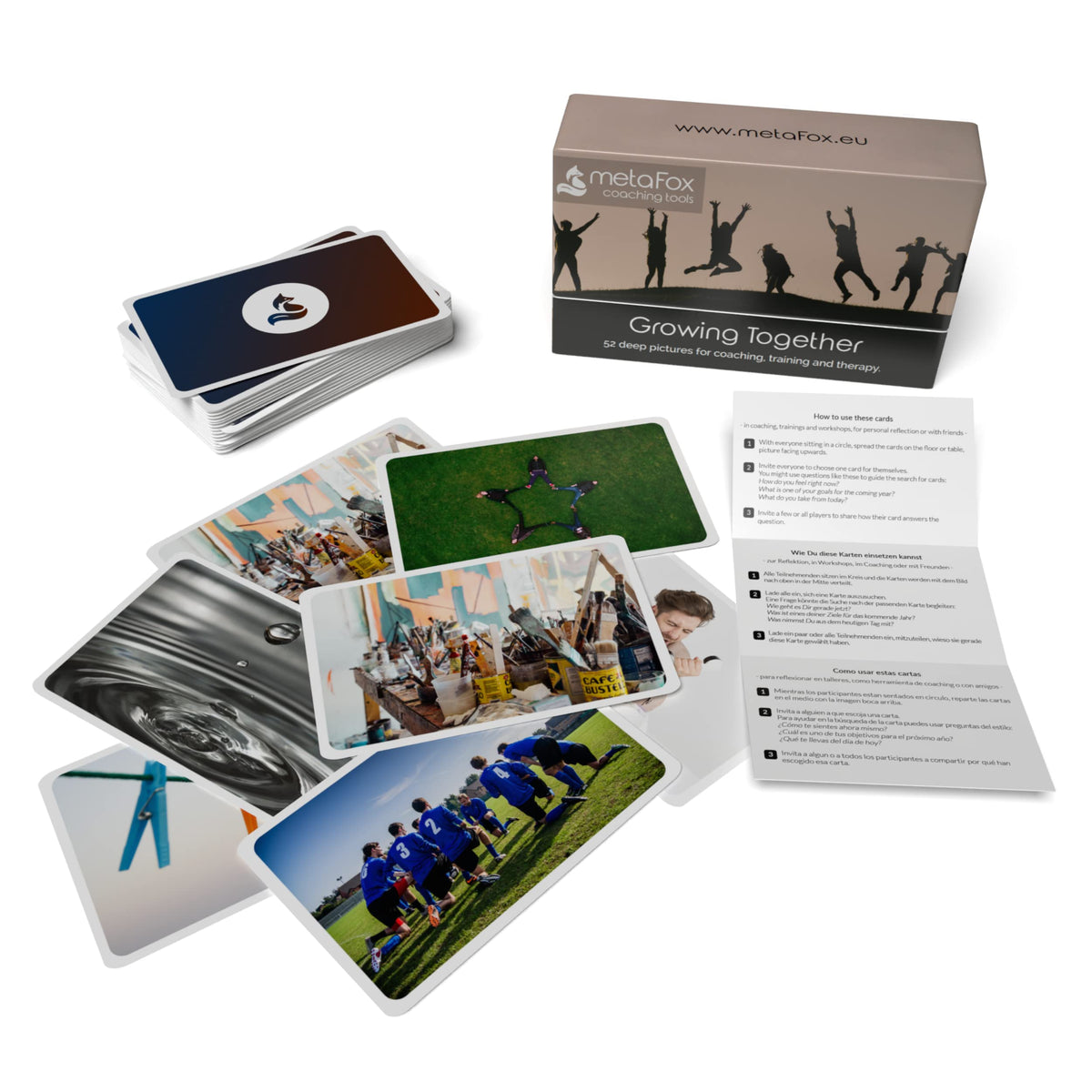 metaFox Coaching Picture Cards | Growing Together | Conversation Cards for Ice Breakers and Team