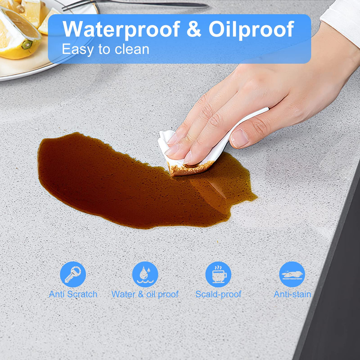 NATRKE Clear Desk Mat Pad, 27.6"x15.7" Large Transparent Computer Desk Mat Plastic Desktop