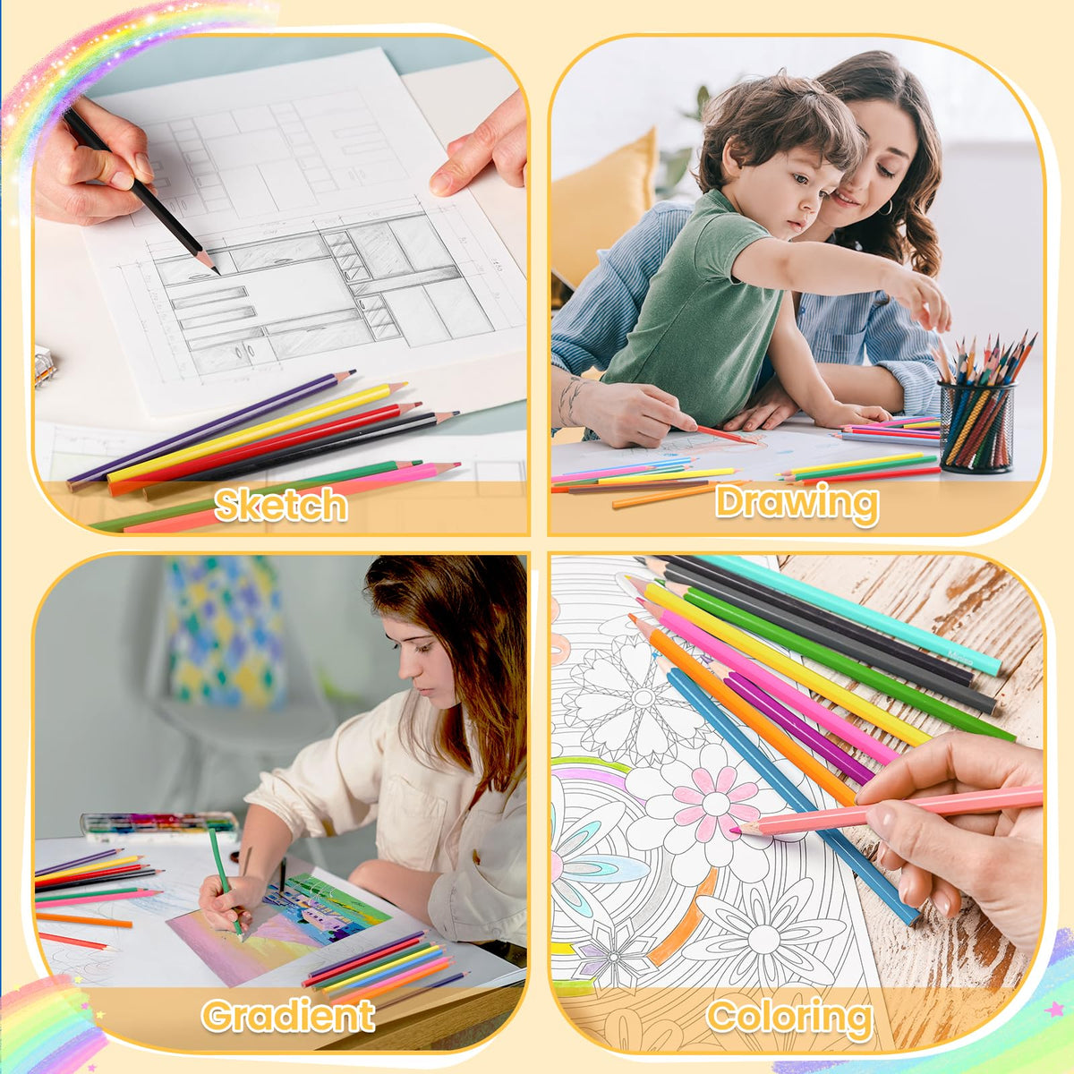 336 Packs Colored Pencils Bulk Classroom, Colored Pencils for Kids 12 Color