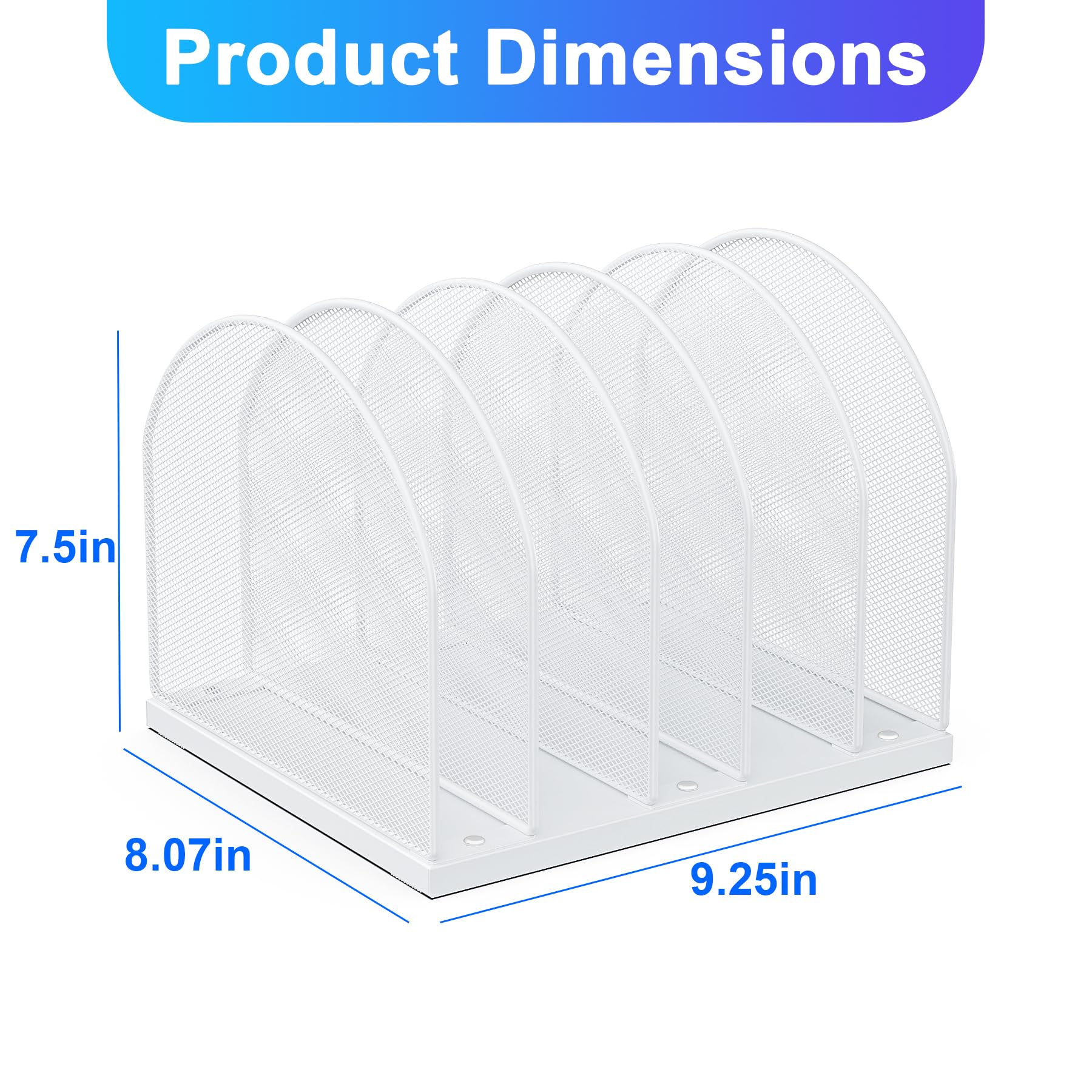 gianotter Desktop File Organizer with 5 Compartments