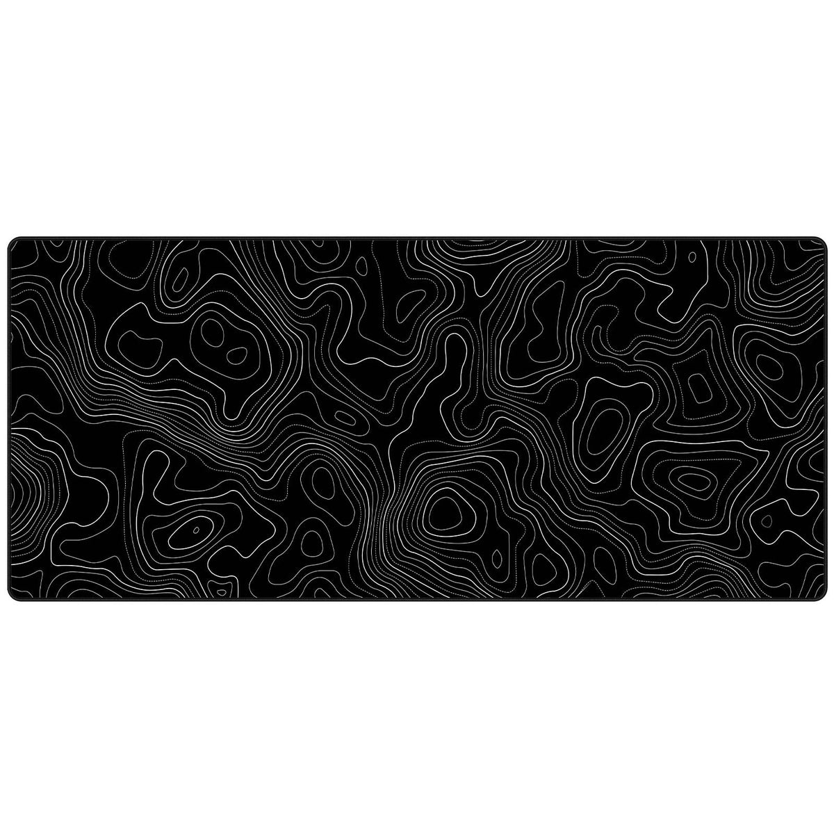JIALONG Black Topographic Large Gaming Mouse Pad, XXL Mousepad, Big Mouse Mat Desk Pad for Keyboard