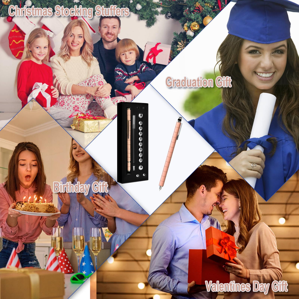 Fidget Gel Pen Teen Girls Gift Ideas - Unique Back to School Supplies Gift for Students & Teachers