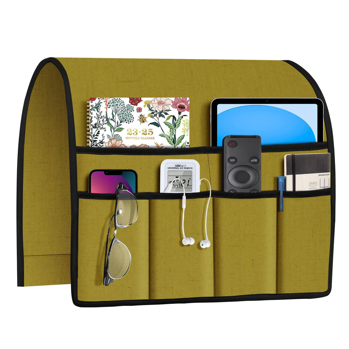 Joywell Remote Control Holder Armchair Caddy Armrest Organizer Lemon Yellow