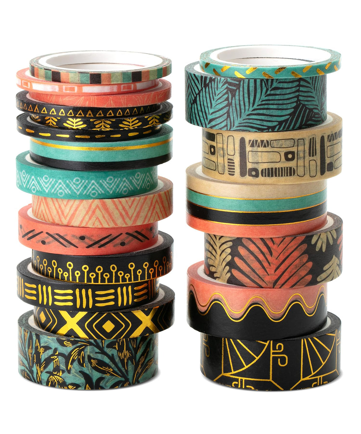Mr. Pen- Washi Tape Set, 21 Rolls, Assorted Sizes, 5.5 Yards/Roll