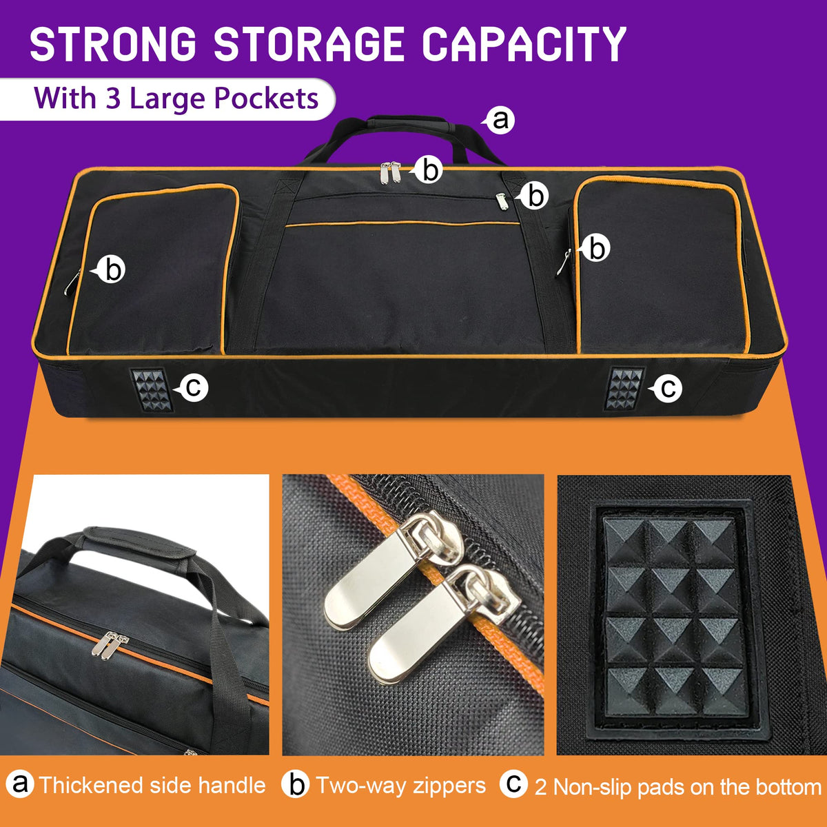 Ruibo 61 Key Keyboard Gig Bag Case,Portable Durable Keyboard Piano Waterproof 600D Oxford Cloth