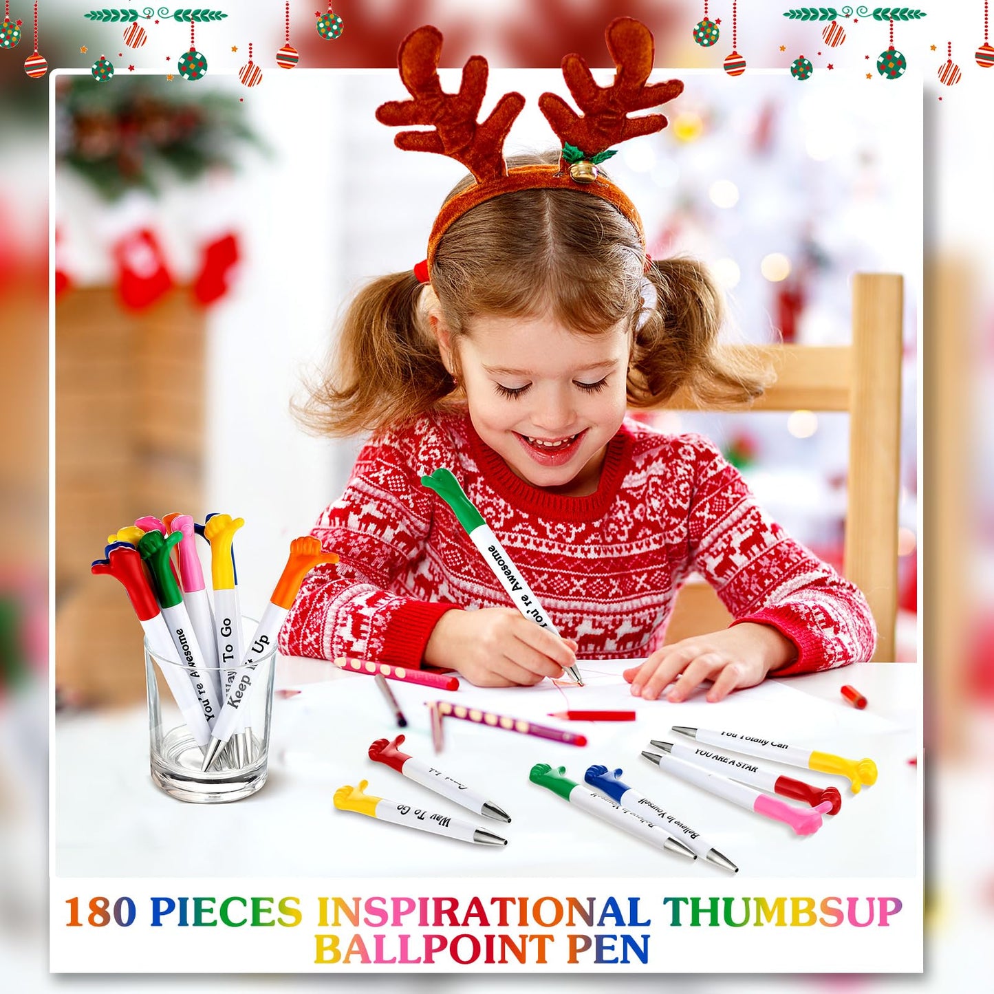 Woanger 180 Pieces Thank You Pens Thumb up Pens Employee Appreciation Gifts