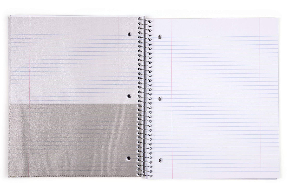 Mintra Office Durable Spiral Notebooks, 3 Subject (Blue, College Ruled 2pk)
