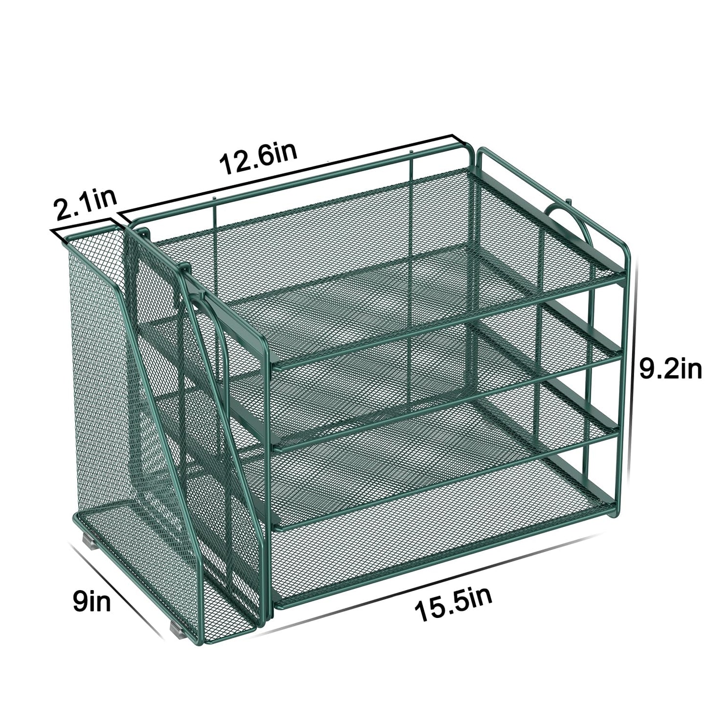 Spacrea 4-Tier Paper Organizer for Desk with File Organizer