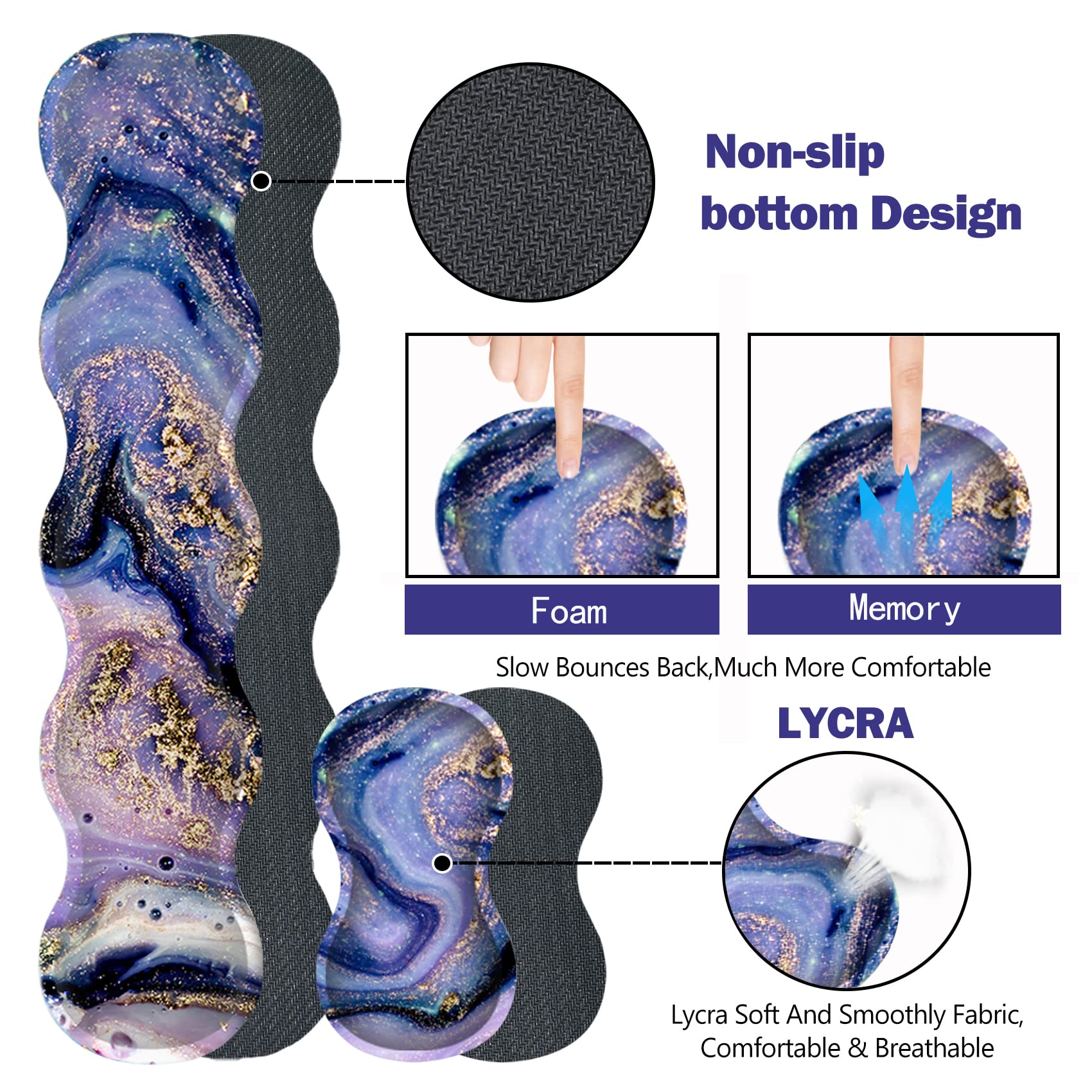 Upgraded Extended Gaming Mouse Pad, Keyboard Wrist Rest Pad, Wrist Support Mousepad Set, Artso