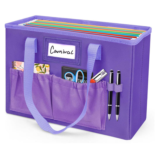abcxgood Desktop File Organizer Box,Collapsible Hanging Filing Box,Home Office Document Storage