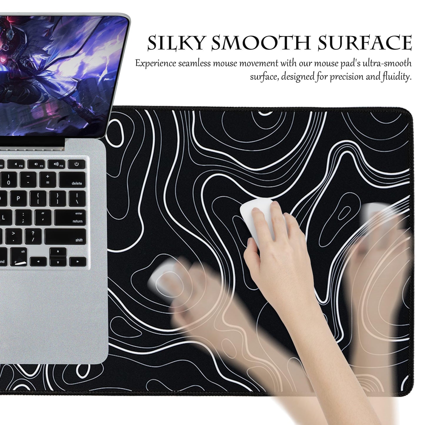 ALOANES Waterproof Gaming Mousepad Large Mouse Mat Non-Slip Rubber Base
