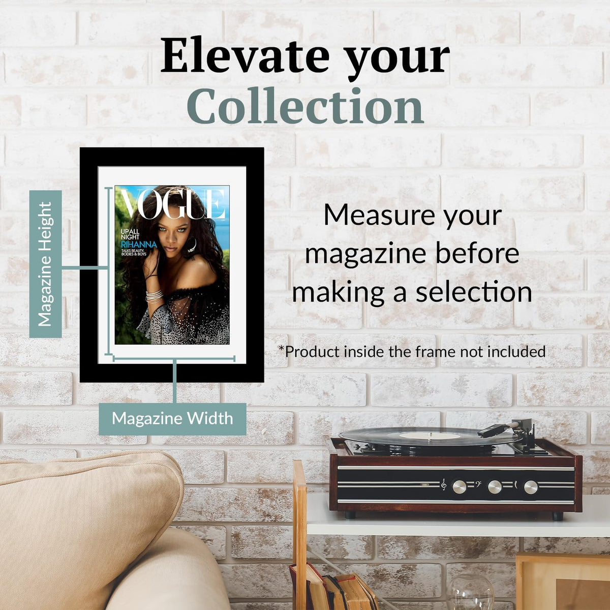Creative Picture Frames 8.75 x 11.25 Magazine Frame with Full-Strength Glass, Holds Up To A 1/4"