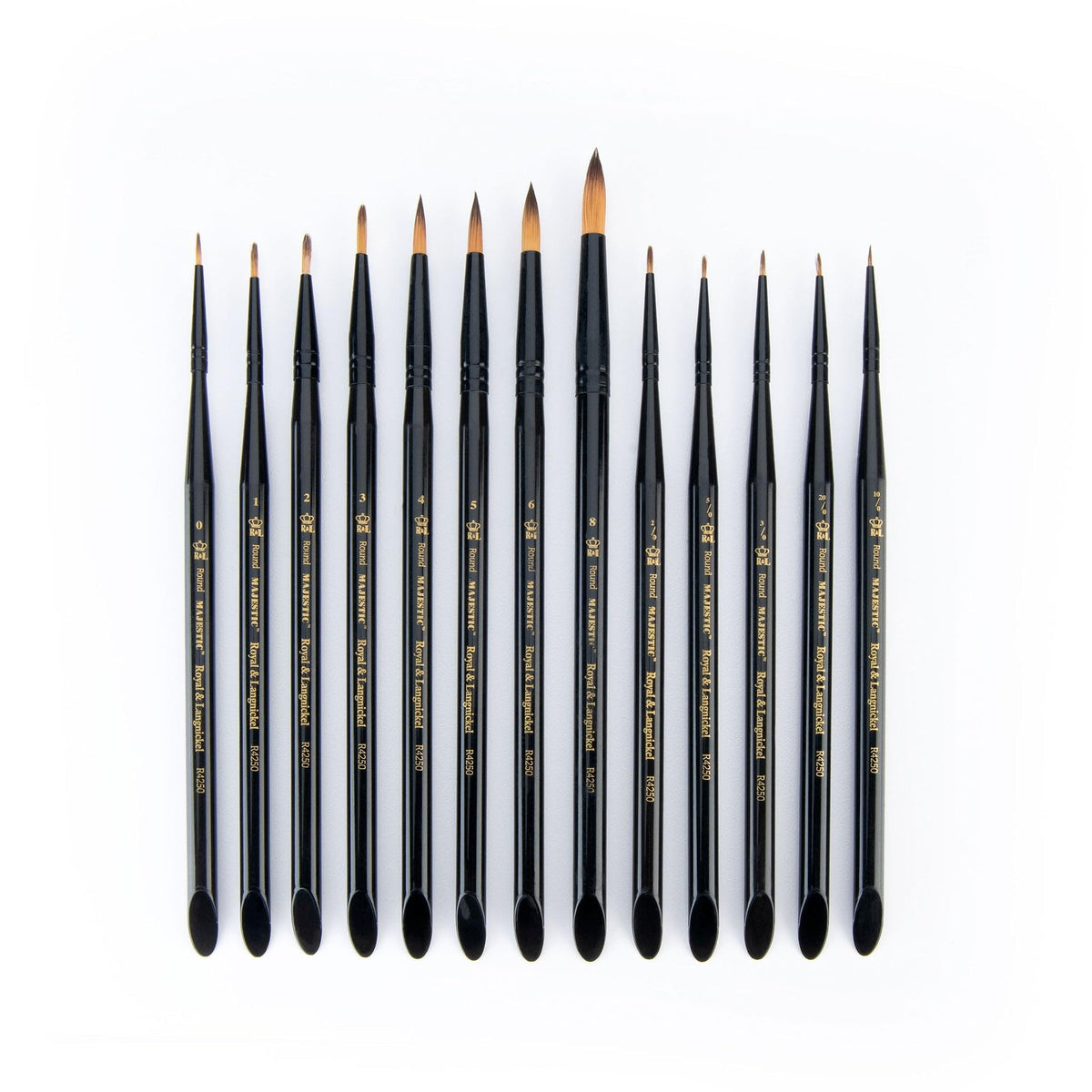Majestic Royal & Langnickel Standard Handle Round Artist Brush Set for All Water-Based Mediums, 13pc