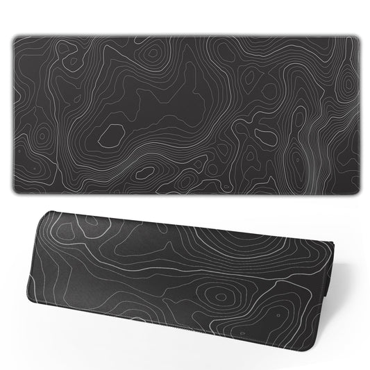 Topographic Contour Extended Big Mouse Pad Large,Gaming Mouse Pad Desk Pad,31.5×11.8 Inch Long
