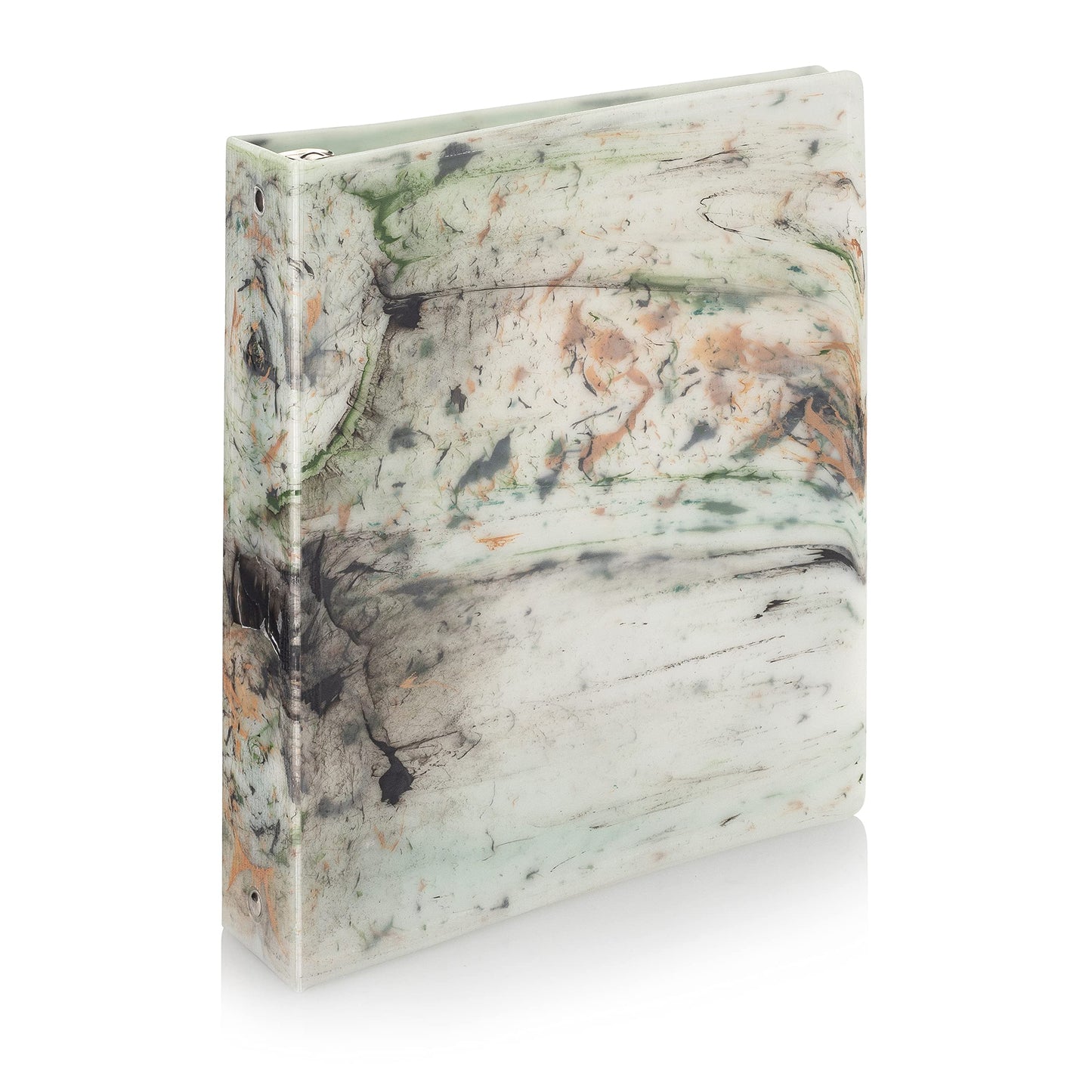 Carstens Limited Edition 2-Inch Green Marble Heavy Duty 3-Ring Binder – Side Opening, Waterproof