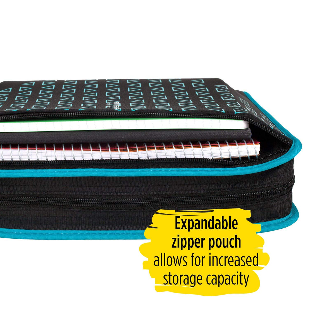 Five Star Zipper Binder, 2 Inch 3 Ring Binder, Xpanz Expandable with Interior Pockets, Assorted