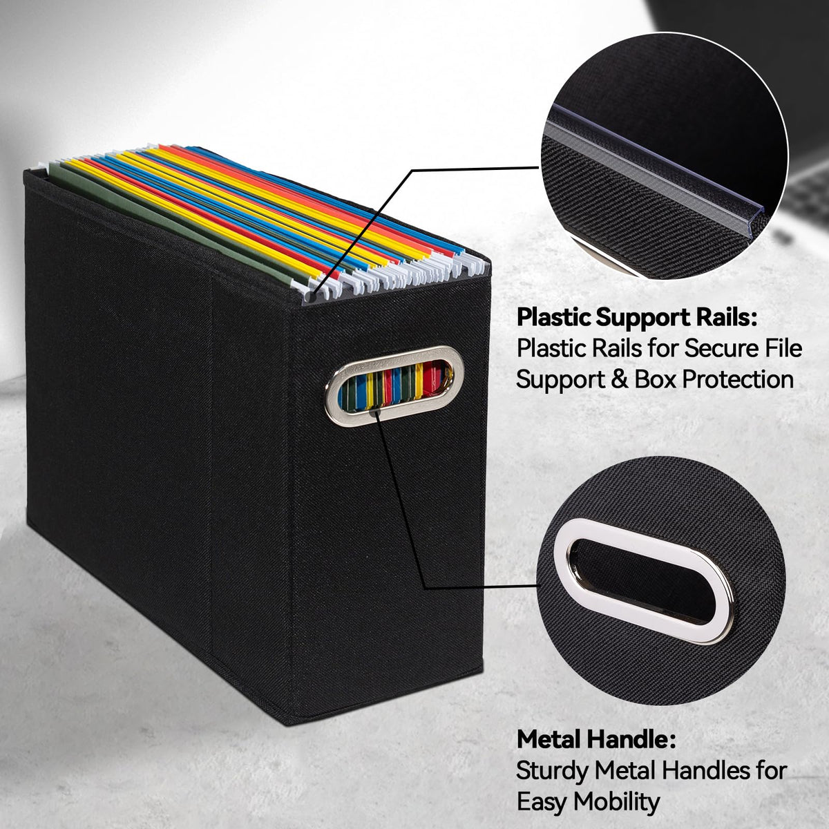 ComfortKeeper 6 Packs Letter Size File Organizer, File Folders Organizer, Fabric Storage Box