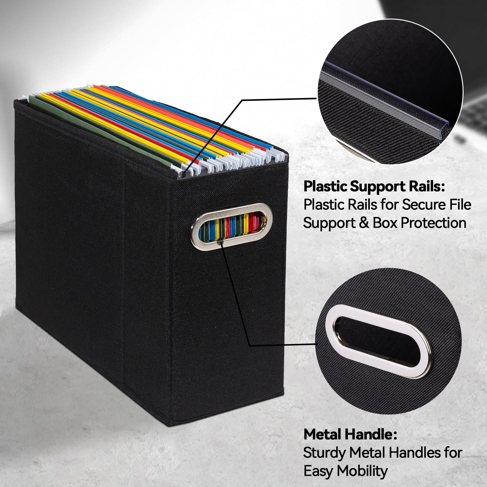 ComfortKeeper 8 Packs Letter Size File Organizer, File Folders Organizer, Fabric Storage Box