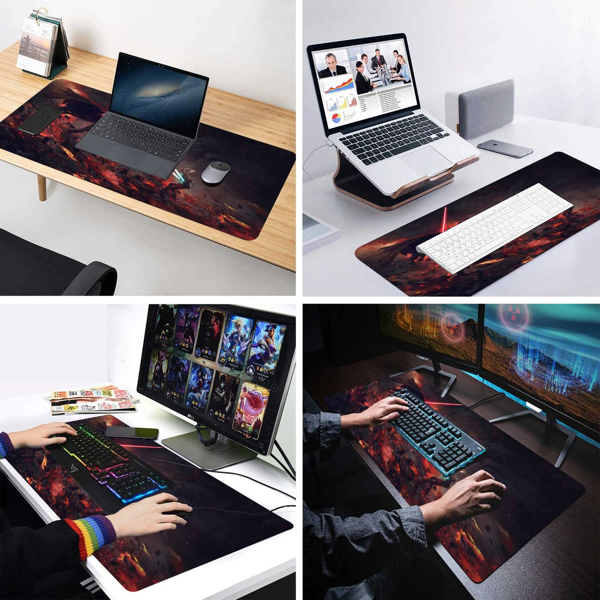 XXL Mouse Pad Ahsoka-Tano Vs Vader,Extra Large Gaming Mousepad Laptop Desk Mat,Non-Slip Rubber