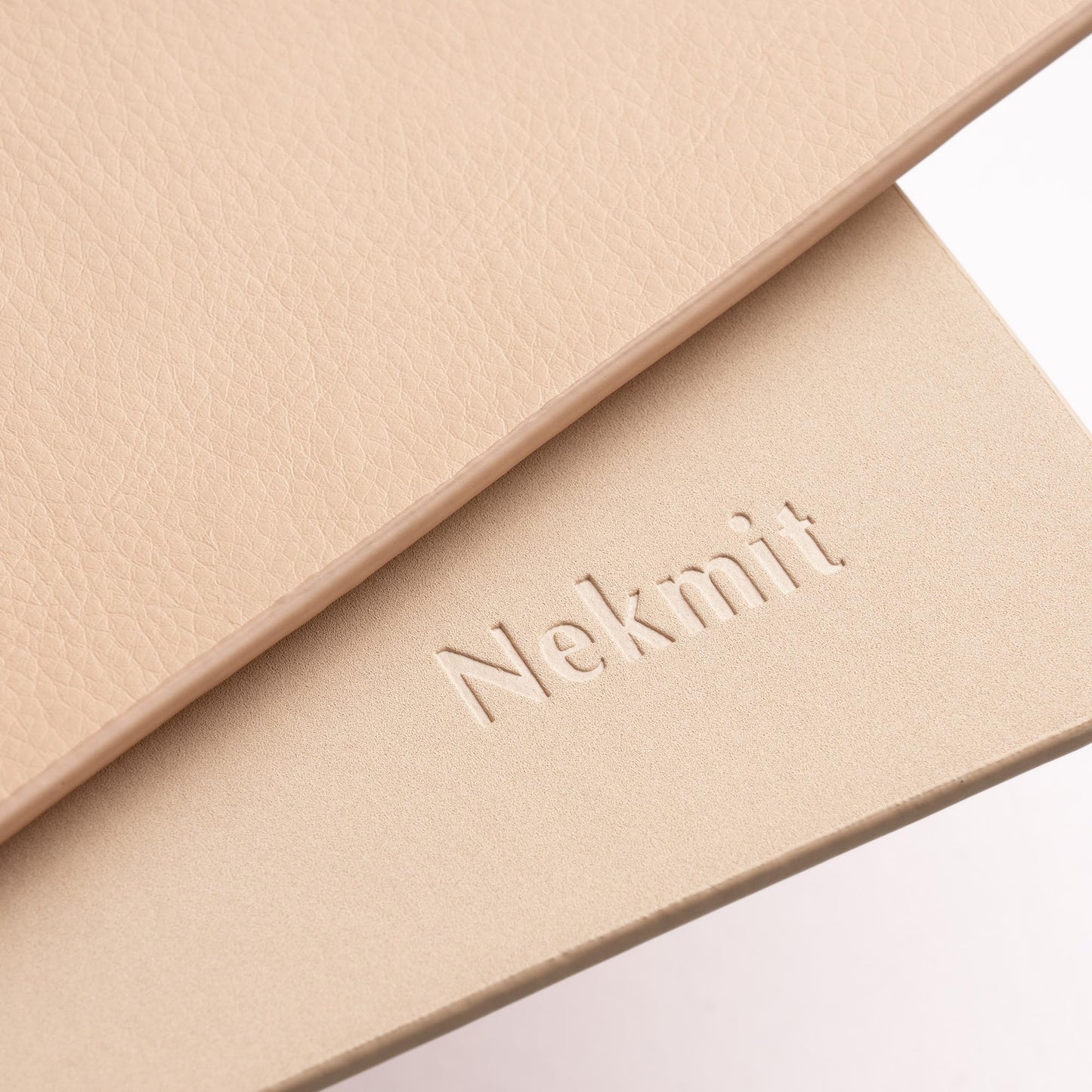 Nekmit Leather Desk Blotter Pad 36 x 20 Inches, Flat, Non-Slip, Waterproof, Apricot, Ideal for