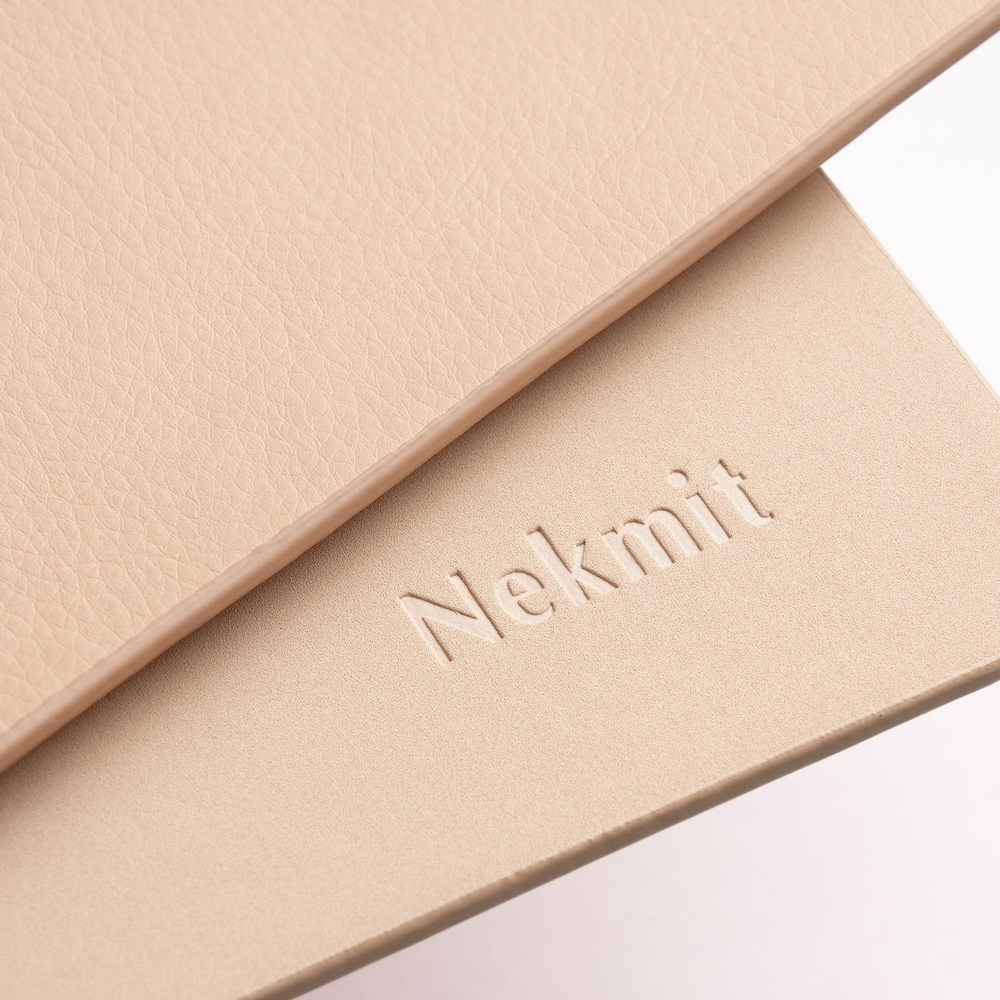 Nekmit Leather Desk Blotter Pad 36 x 20 Inches, Flat, Non-Slip, Waterproof, Apricot, Ideal for