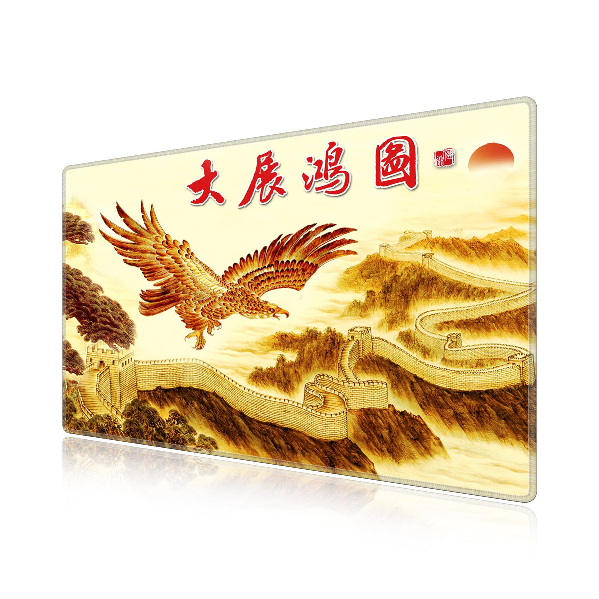 LL-COEUR XXL Landscape Gaming Mouse Pad Computer Keyboard Mat Office Desk Pad (Eagle, 23.6" x 15.7"