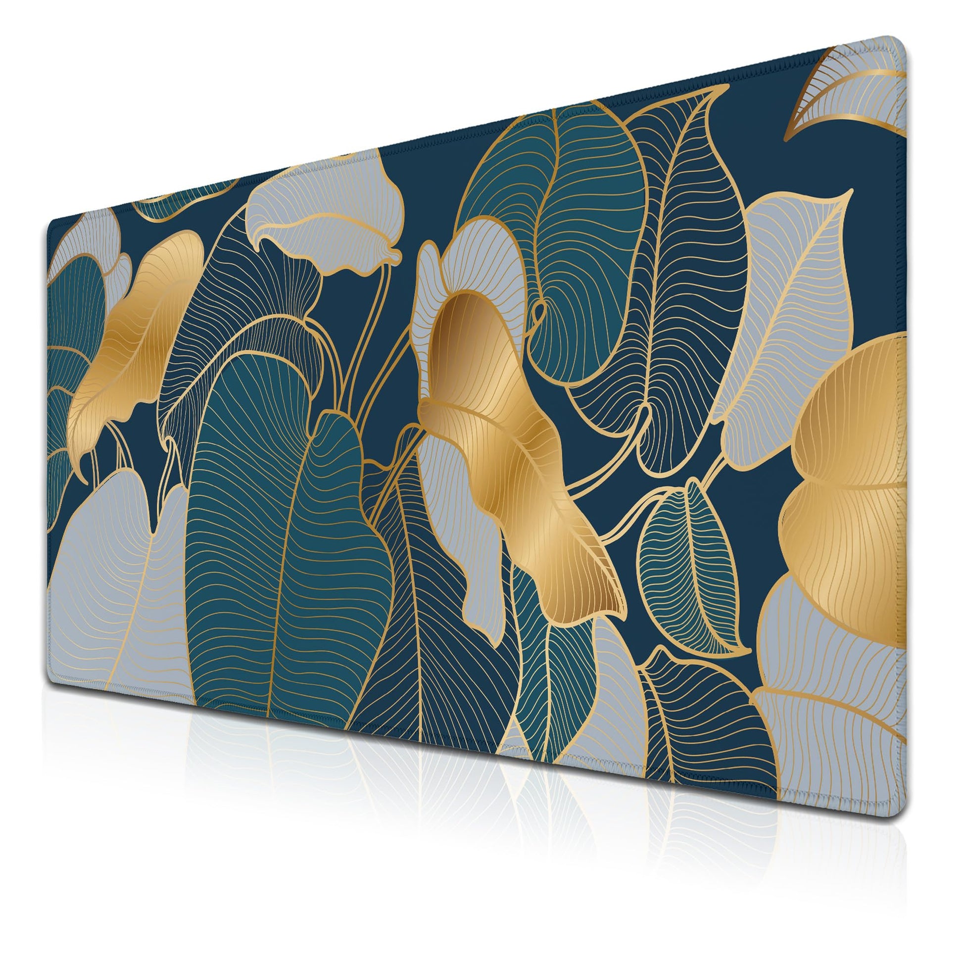 Samgula Mouse Pad for Women Gold Blue Desktop Pad Gaming Mouse Pads Large Mousepad Office Pad