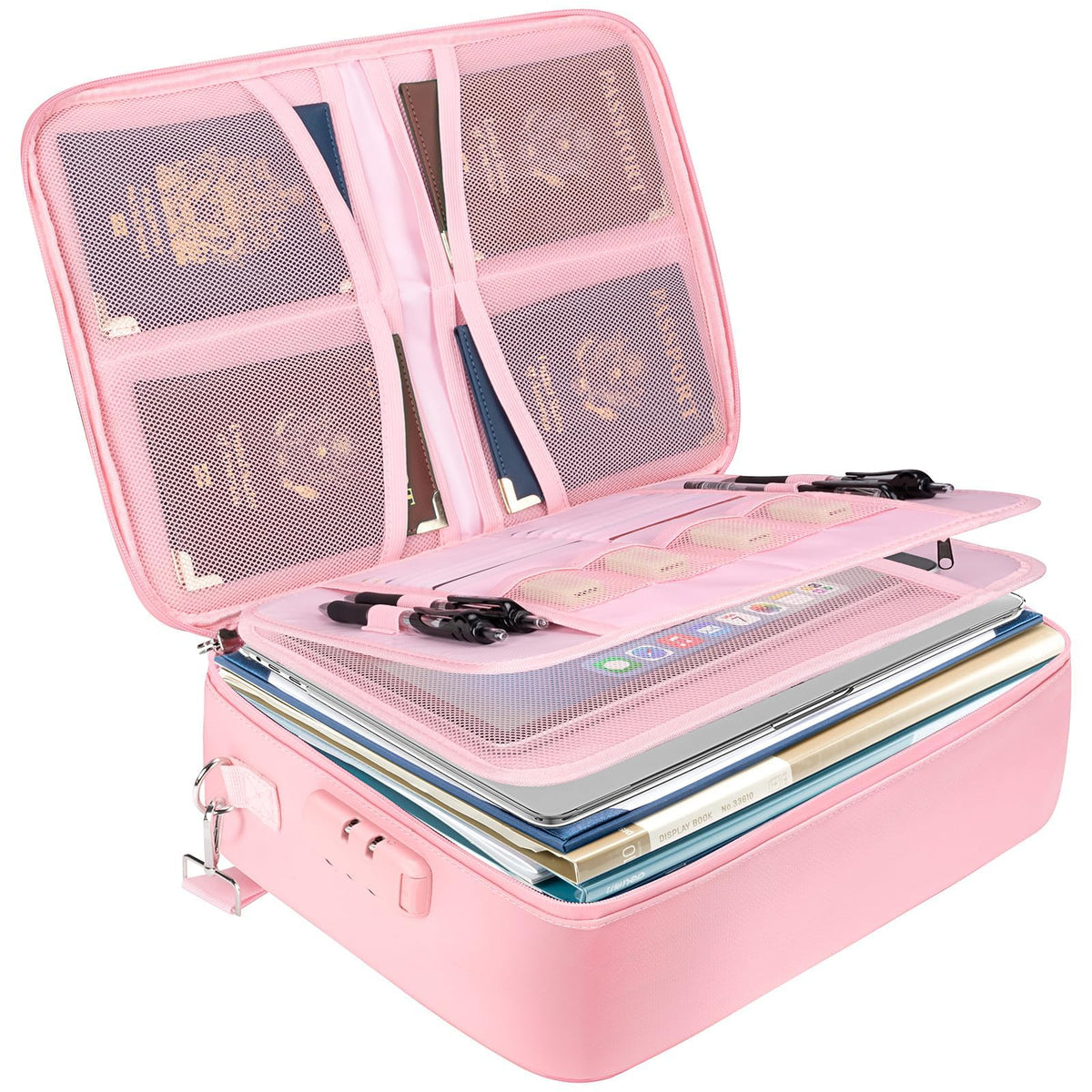 BALEINE Fireproof Document Box with Lock, Waterproof Fire Safe File Bag