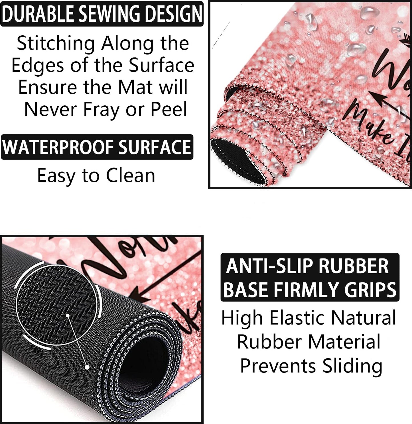 Large Desk Mat, Mouse Pad with Wrist Support, Keyboard Wrist Rest Set
