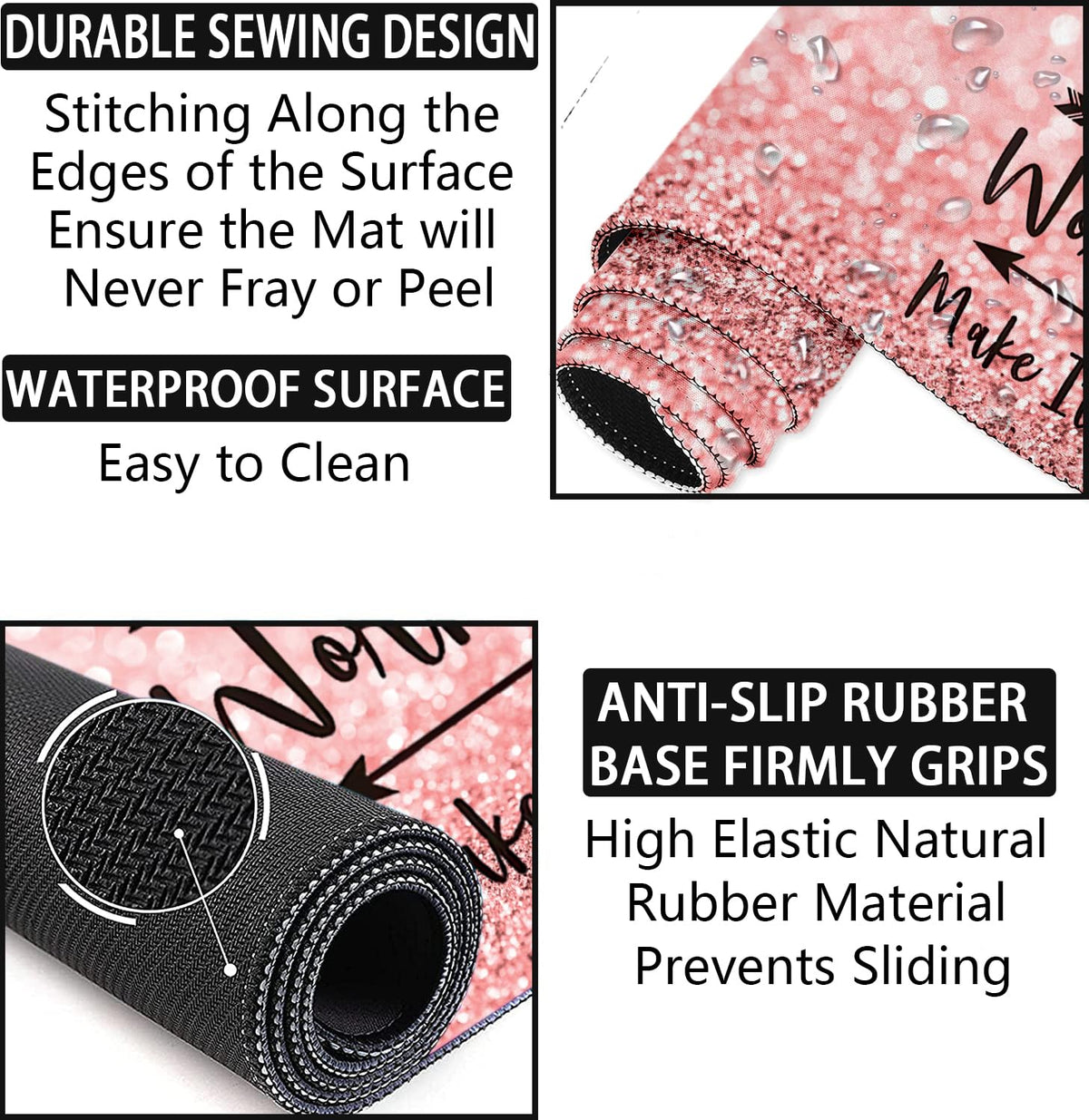 Large Desk Mat, Mouse Pad with Wrist Support, Keyboard Wrist Rest Set