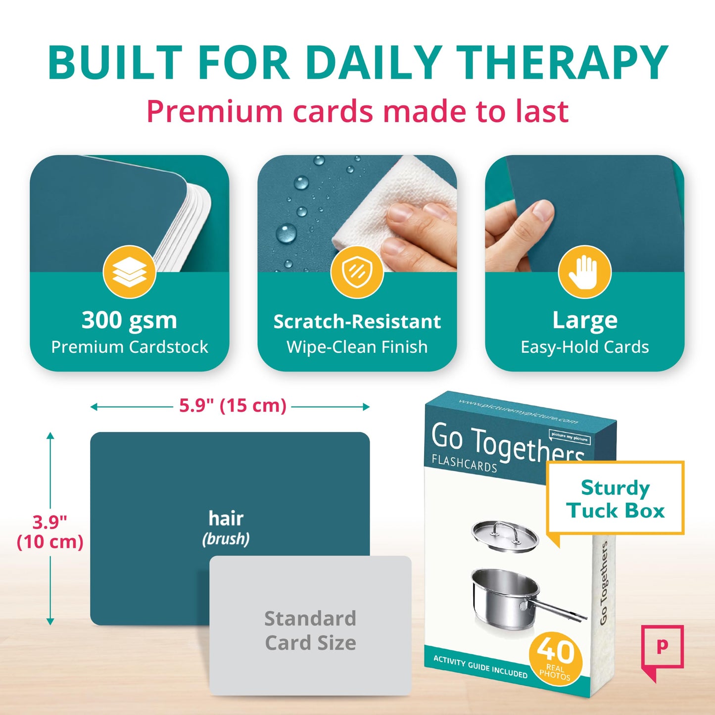 Picture My Picture Go Togethers ABA Therapy Cards, 40 Real Photos, Age 3+