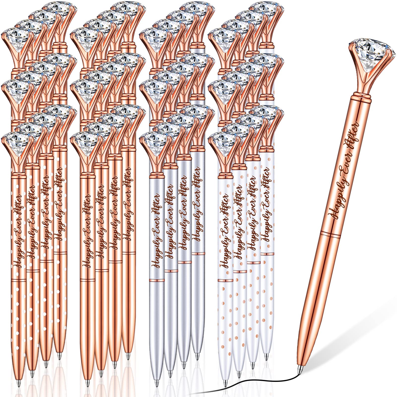 Yexiya 60 Pcs Bridal Shower Gifts Wedding Diamond Pens for Guests