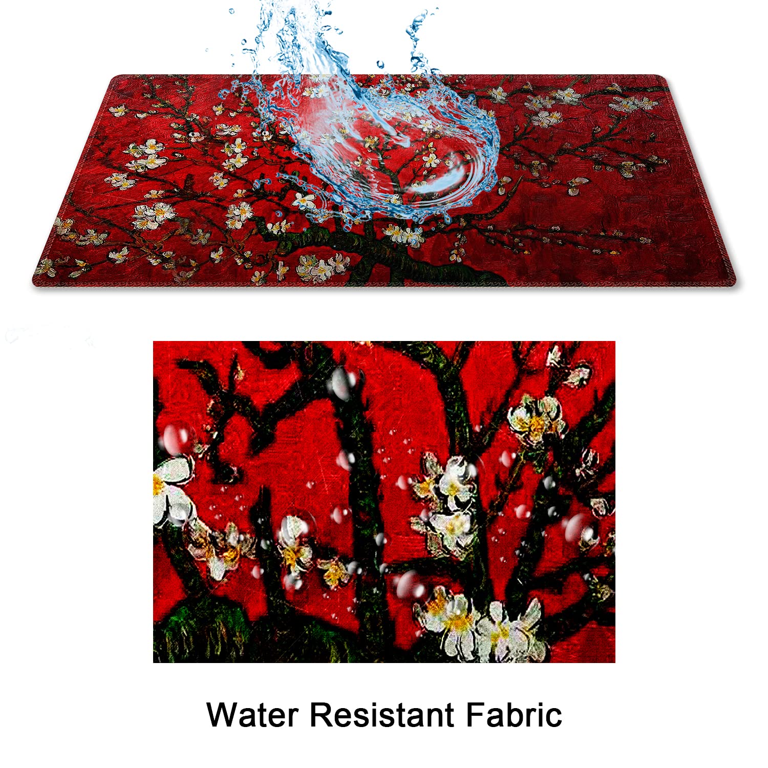 Meffort Inc Large Mouse Pad Thick Water Resistance Desk Mat with Non-Slip Rubber Pad for Home