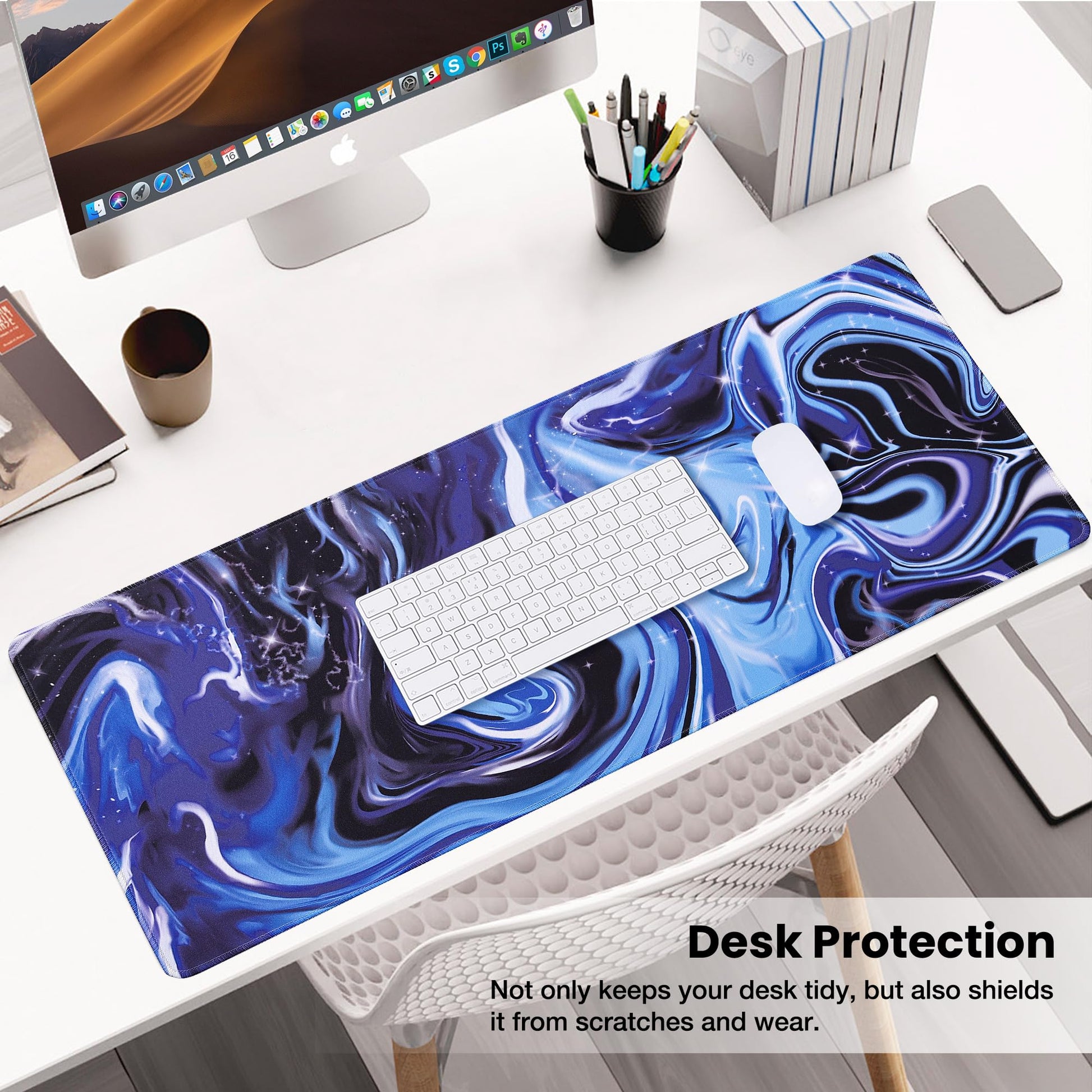 ALOANES Waterproof Gaming Mousepad Large Mouse Mat Non-Slip Rubber Base