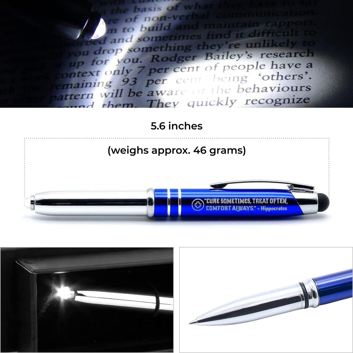 Inkstone Medical Gift Pen with Inspirational Quote - Cure Sometimes, Treat Often, Comfort Always.