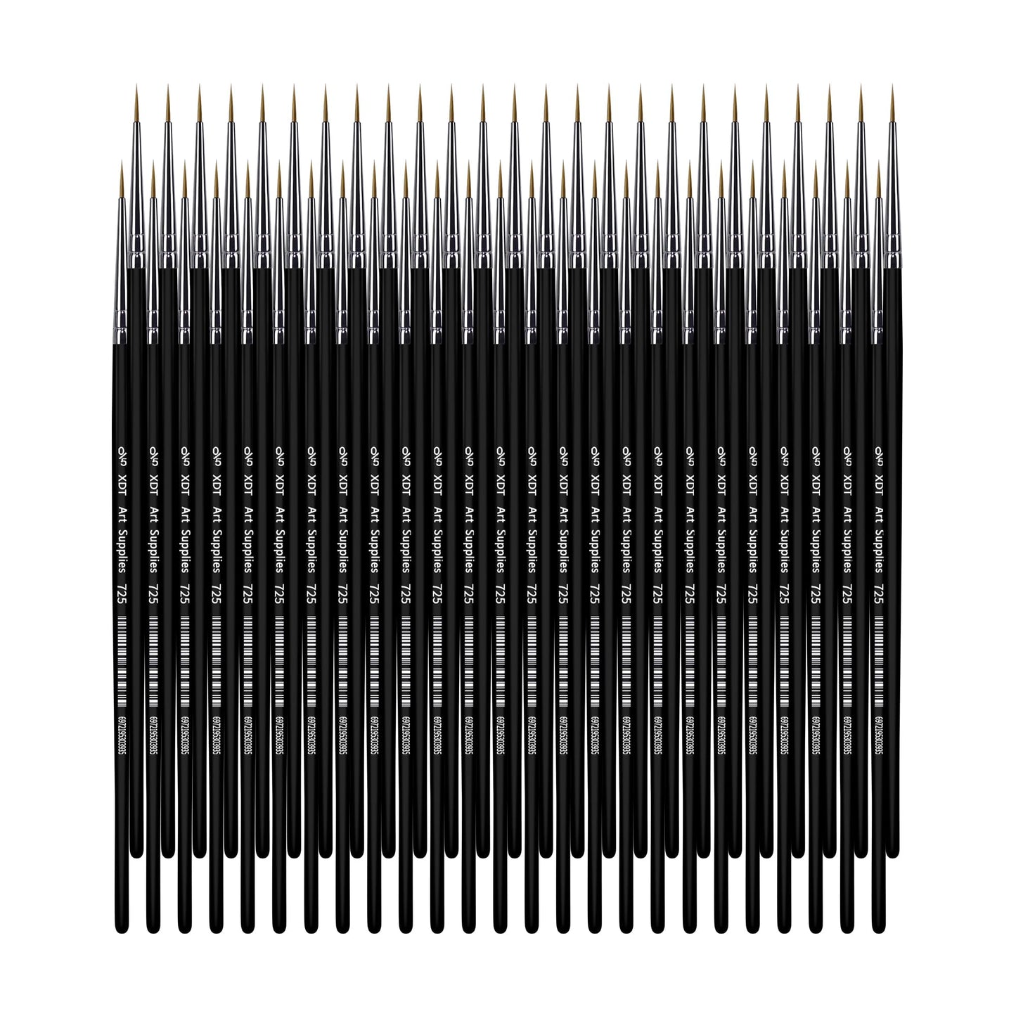 XDT#725 Fine Detail Artist Paint Brush 50 Piece Set Round Pointed Tip Paint Brush #00000 for Micro