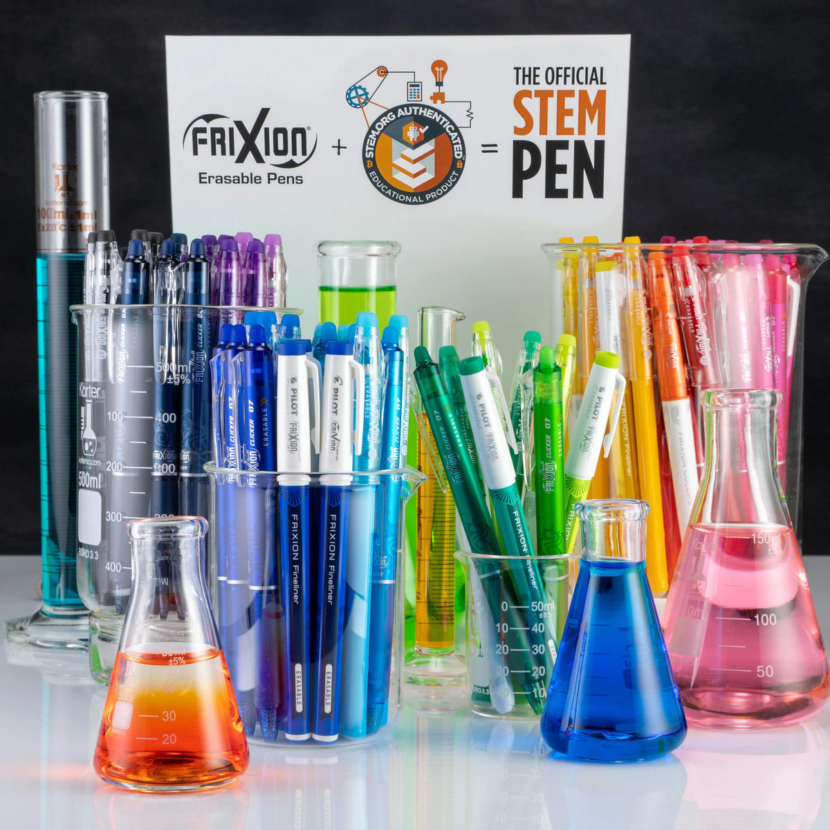 PILOT FriXion ColorSticks Erasable Gel Ink, Assorted Colors, Pack of 36