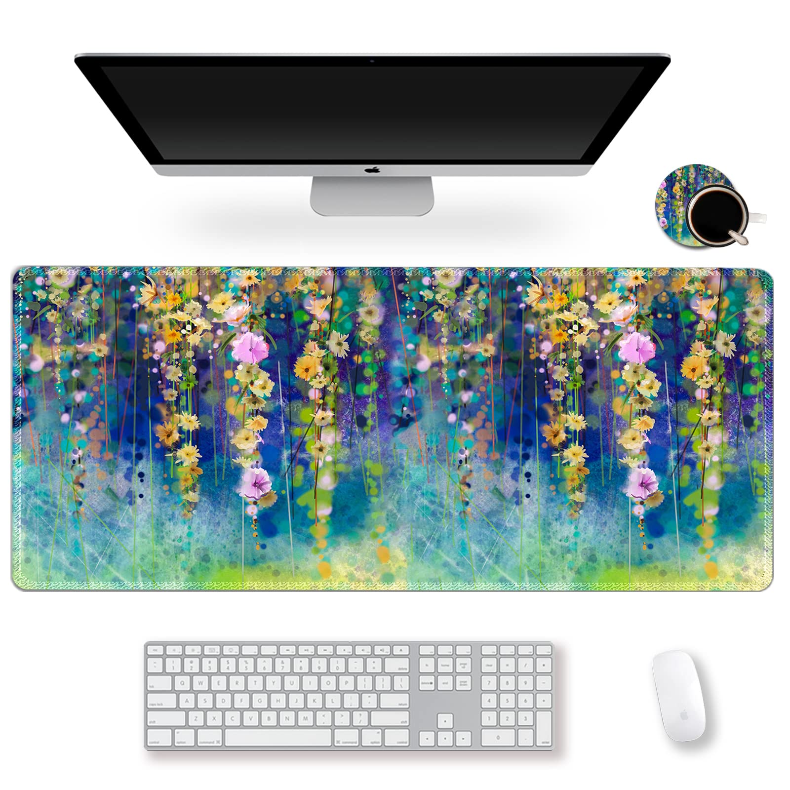 ArtSo Large Gaming Mouse Pad Extended Desk Pad XL Keyboard Mat Long Mousepad Decor Writing Pad