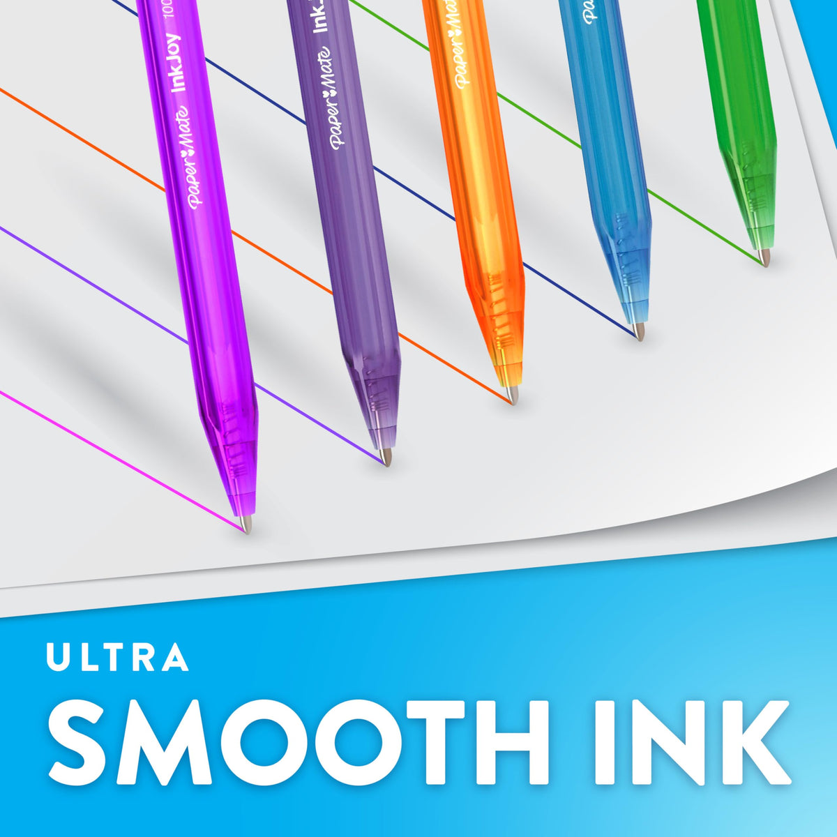 Paper Mate InkJoy 100RT Retractable Ballpoint Pens | Medium Point (1.0mm) | Blue | 20 Count