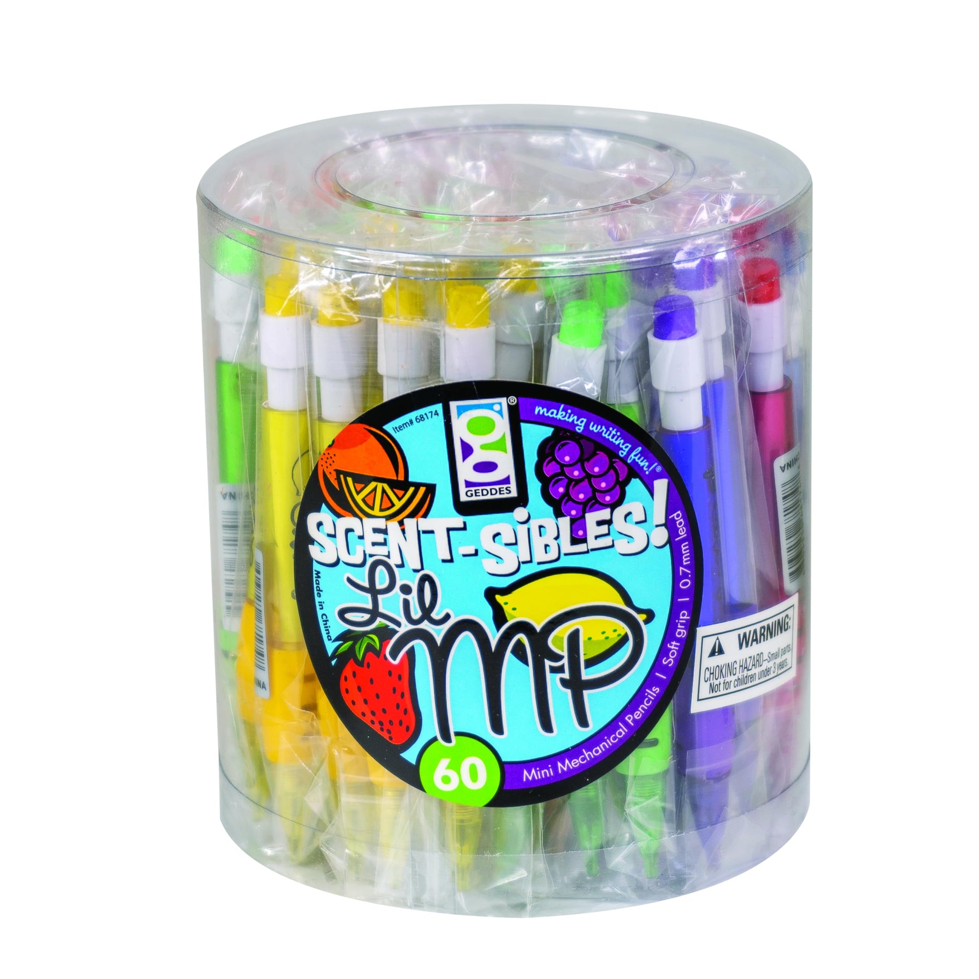 Raymond Geddes Scent-Sibles Lil MP Scented Mechanical Pencils (Pack of 60),Orange