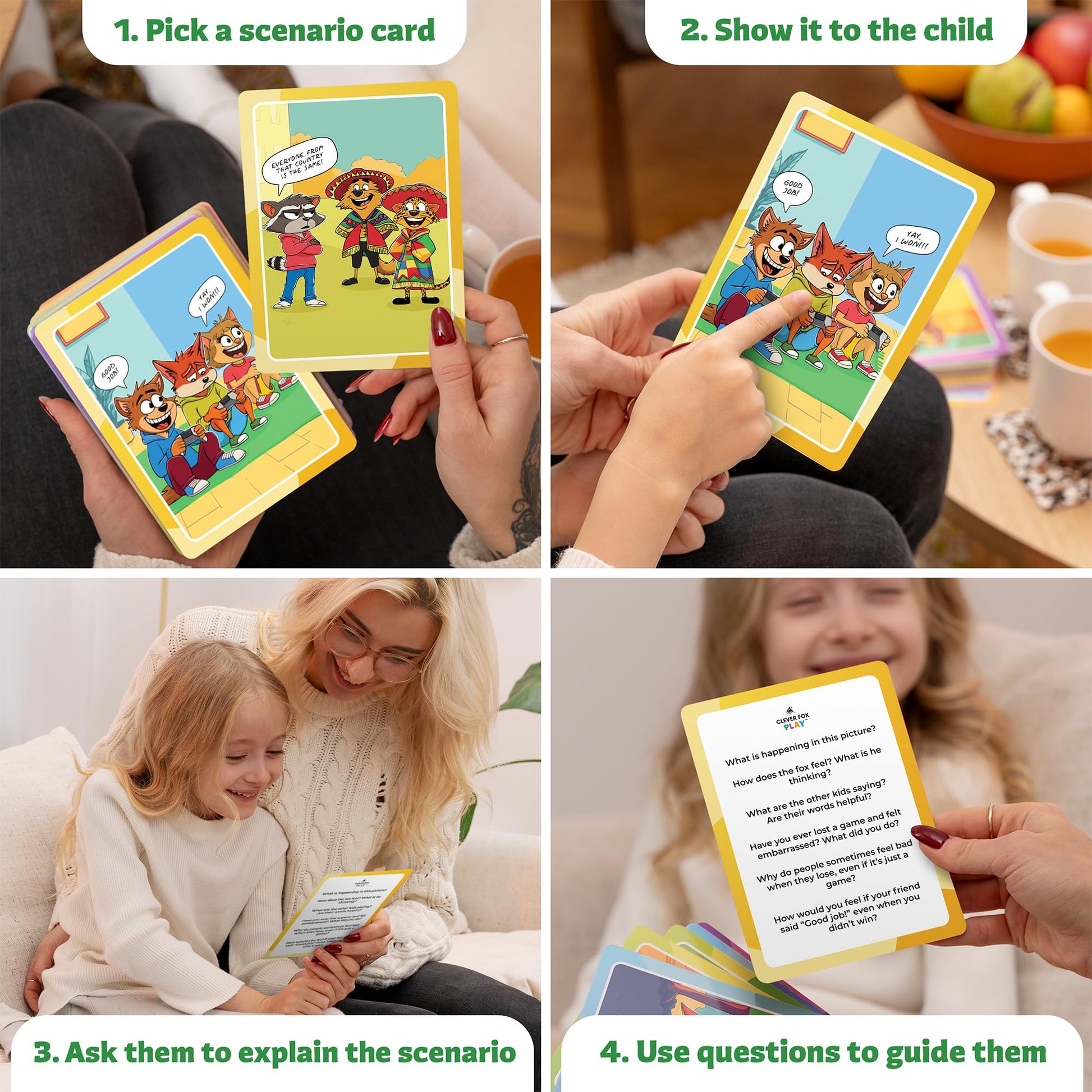 Who What Why Diversity Conversation Cards for Kids, SEL Game, Ages 4+