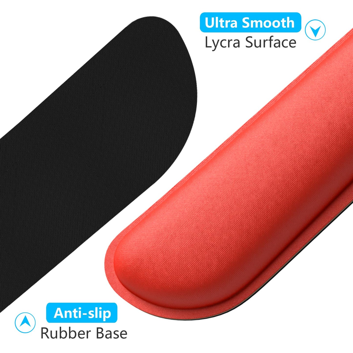 Dapesuom Enlarge Keyboard Wrist Rest, Memory Foam Wrist Cushion for Desk Mats Support, Cute Typing