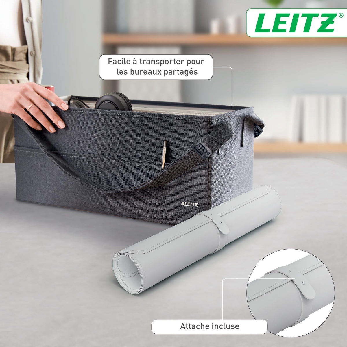 Leitz Large Desk Pad: Waterproof Non-Slip Desk Pad, Keyboard Mouse Pad for Office or Home Durable