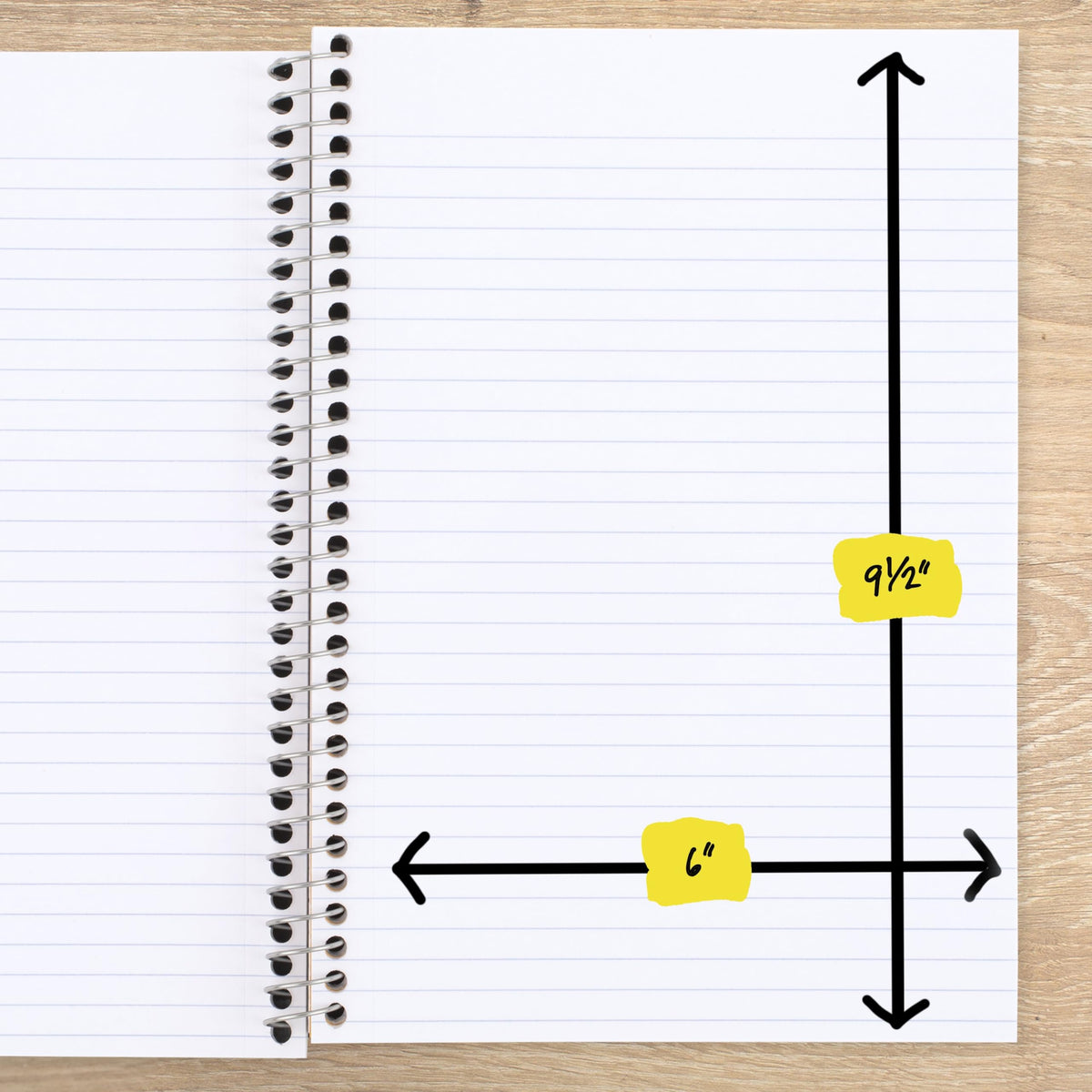 Five Star Spiral Notebook, 2 Subject, College Ruled Paper, 6" x 9-1/2", 80 Sheets, Fights Ink