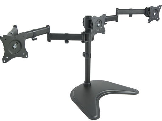VIVO Triple Monitor Mount Fully Adjustable Desk Free Stand for 3 LCD Screens up to 24 inches